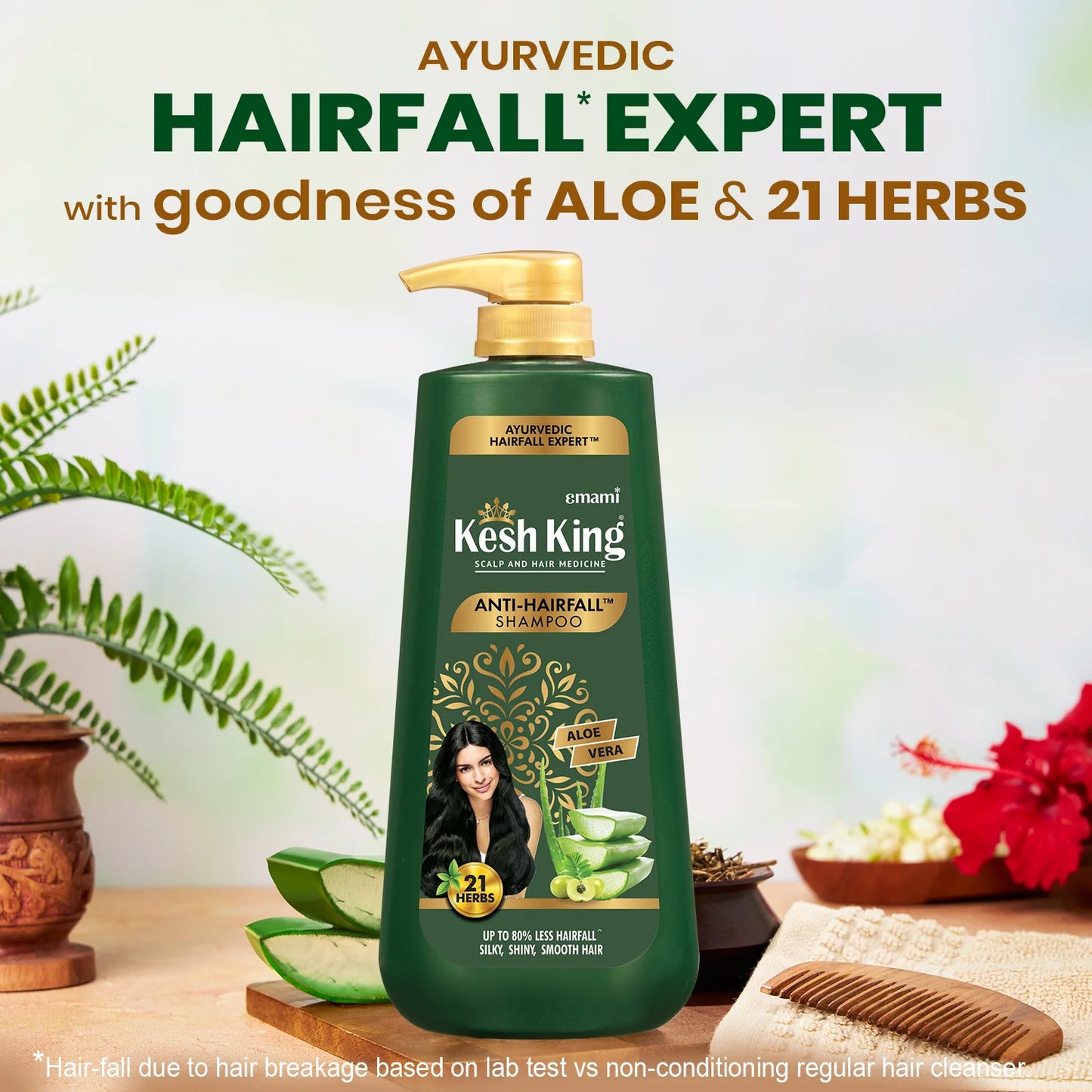 شامبو كيش كينغ الآيروفيدي المضاد لتساقط الشعر 80 مل - Kesh King Ayurvedic Anti Hair Fall Shampoo 80ml