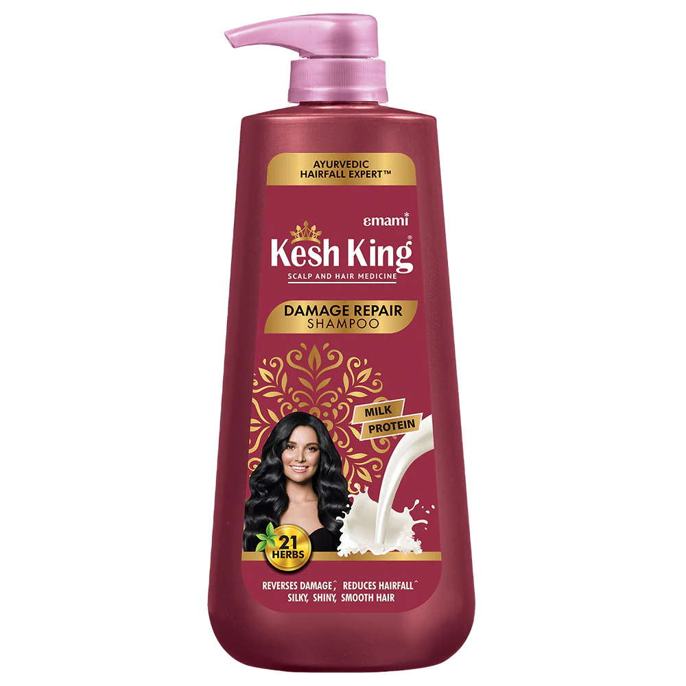 شامبو كيش كينغ الآيروفيدي لإصلاح الشعر التالف 600 مل - Kesh King Ayurvedic Damage Repair Shampoo 600ml