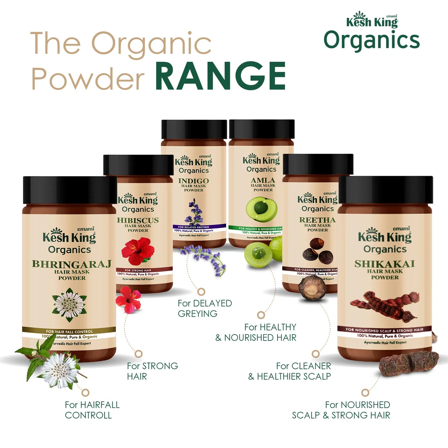 كِيش كينغ أورجانيكس مسحوق الكركديه العضوي 100غ - Kesh King Organics Organic Hibiscus Powder 100g